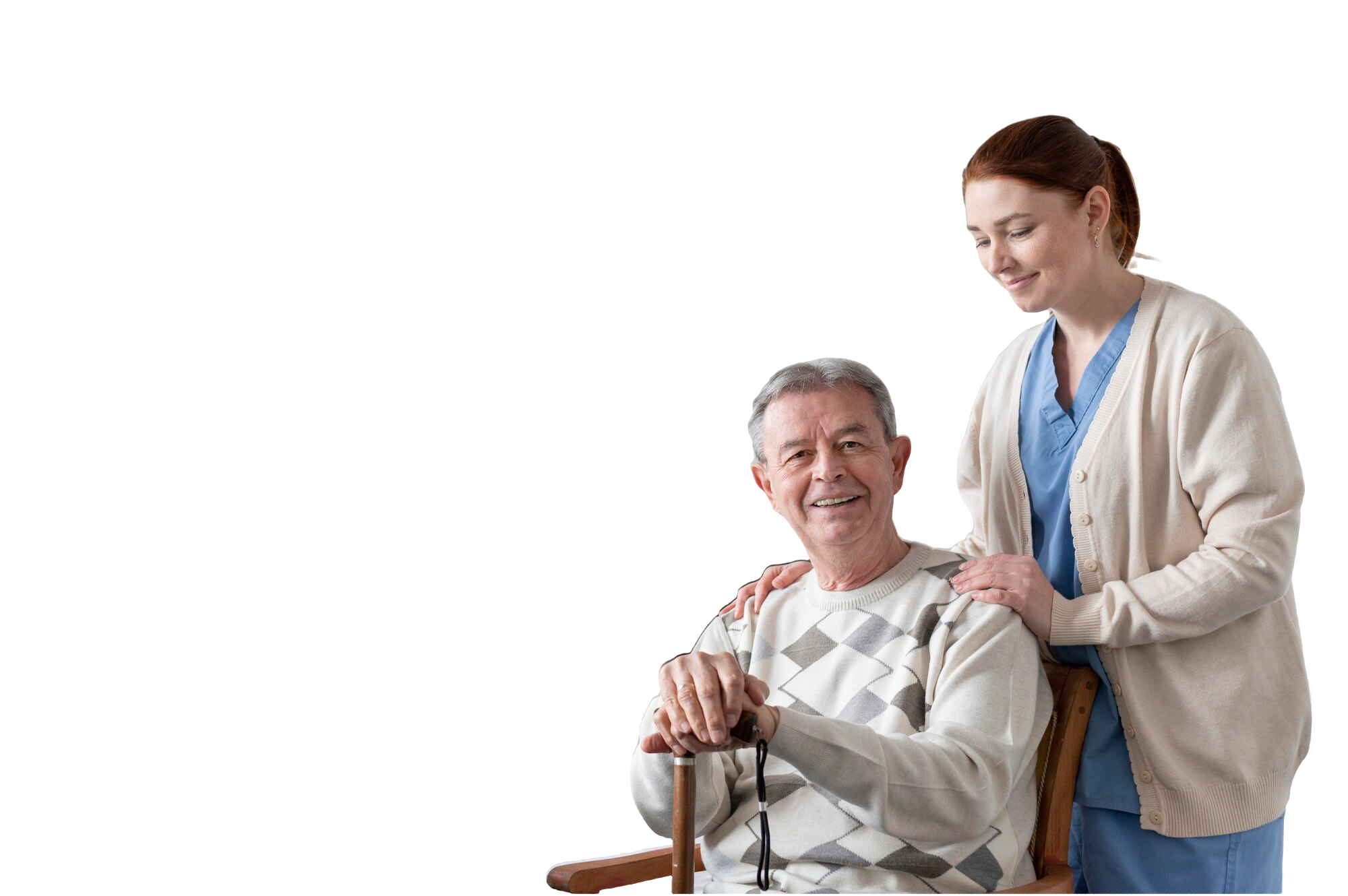 Nurse and elderly patient